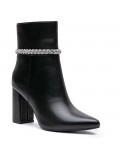 Faux leather ankle boot