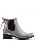 Faux leather ankle boot