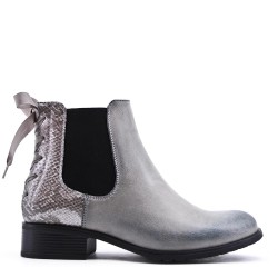 Faux leather ankle boot