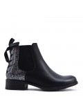 Faux leather ankle boot