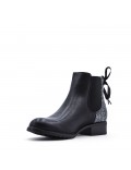 Faux leather ankle boot