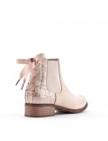 Faux leather ankle boot