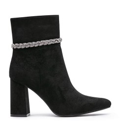 Faux suede ankle boot