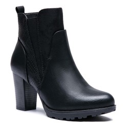 Ankle boot in a mix of materials for autumn and winter