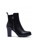 Faux leather ankle boot with zip closure