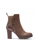 Faux leather ankle boot with zip closure