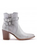 Faux leather ankle boot