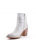 Faux leather ankle boot