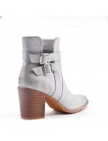 Faux leather ankle boot