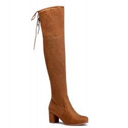 Faux suede boot