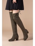 Faux suede boot