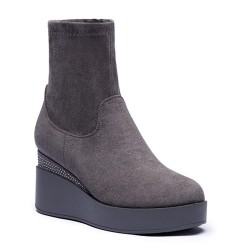 Faux suede boot