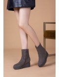 Faux suede boot