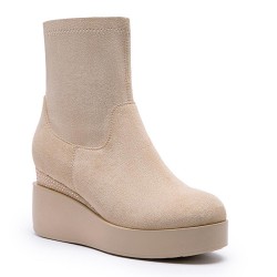 Faux suede boot