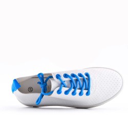 Zapatilla con cordones de colores para mujer