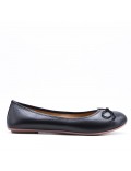 Women's faux leather ballerina