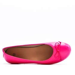 Women's faux leather ballerina