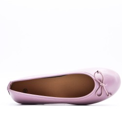 Women's faux leather ballerina