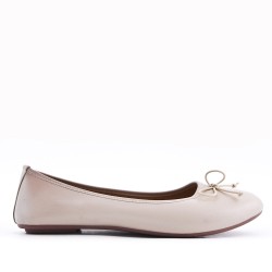 Women's faux leather ballerina