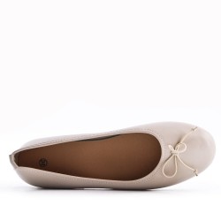 Women's faux leather ballerina