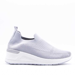 Women's sneakers shoes textil without lace-up