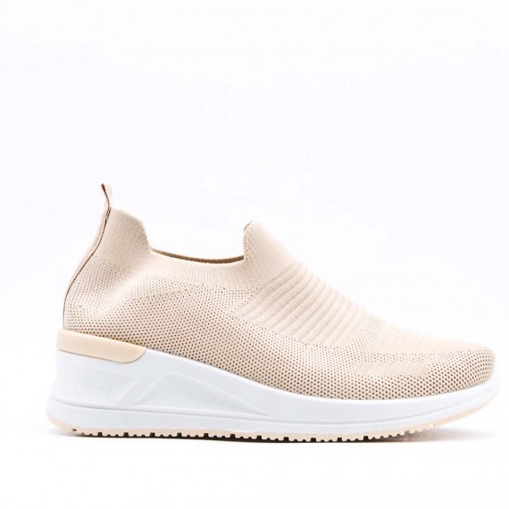 Women's sneakers shoes textil without lace-up