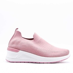 Women's sneakers shoes textil without lace-up