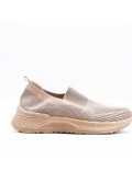 Women's sneakers shoes textil without lace-up