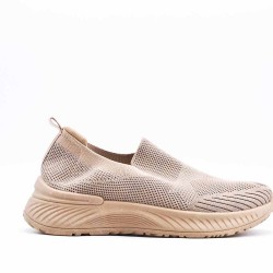 Women's sneakers shoes textil without lace-up