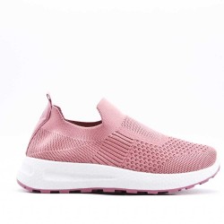 Women's sneakers shoes textil without lace-up