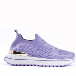 Women's sneakers shoes textil without lace-up