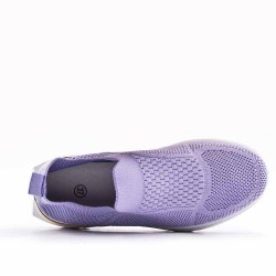 Women's sneakers shoes textil without lace-up