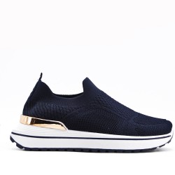 Women's sneakers shoes textil without lace-up