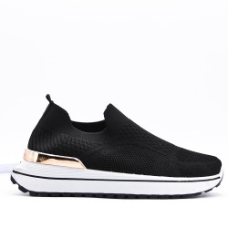 Women's sneakers shoes textil without lace-up