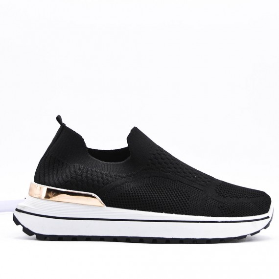 Women's sneakers shoes textil without lace-up