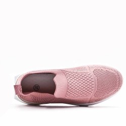 Women's sneakers shoes textil without lace-up