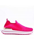 Women's sneakers shoes textil without lace-up