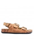 Man sandal in faux leather