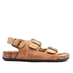 Man sandal in faux leather