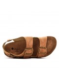 Man sandal in faux leather