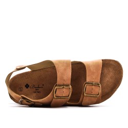 Man sandal in faux leather