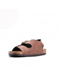 Man sandal in faux leather