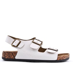 Man sandal in faux leather