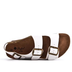 Man sandal in faux leather