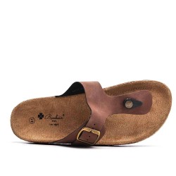 Man sandal in faux leather