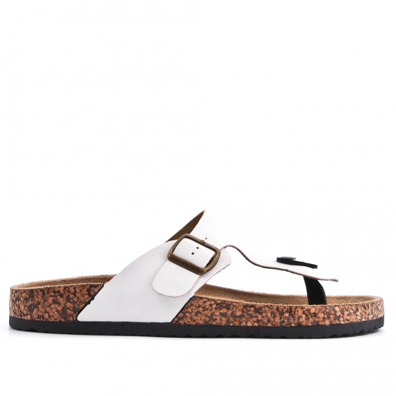 Man sandal in faux leather