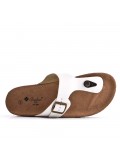 Man sandal in faux leather