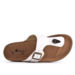 Man sandal in faux leather