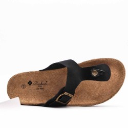 Man sandal in faux leather