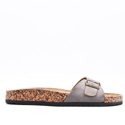 Man sandal in faux leather